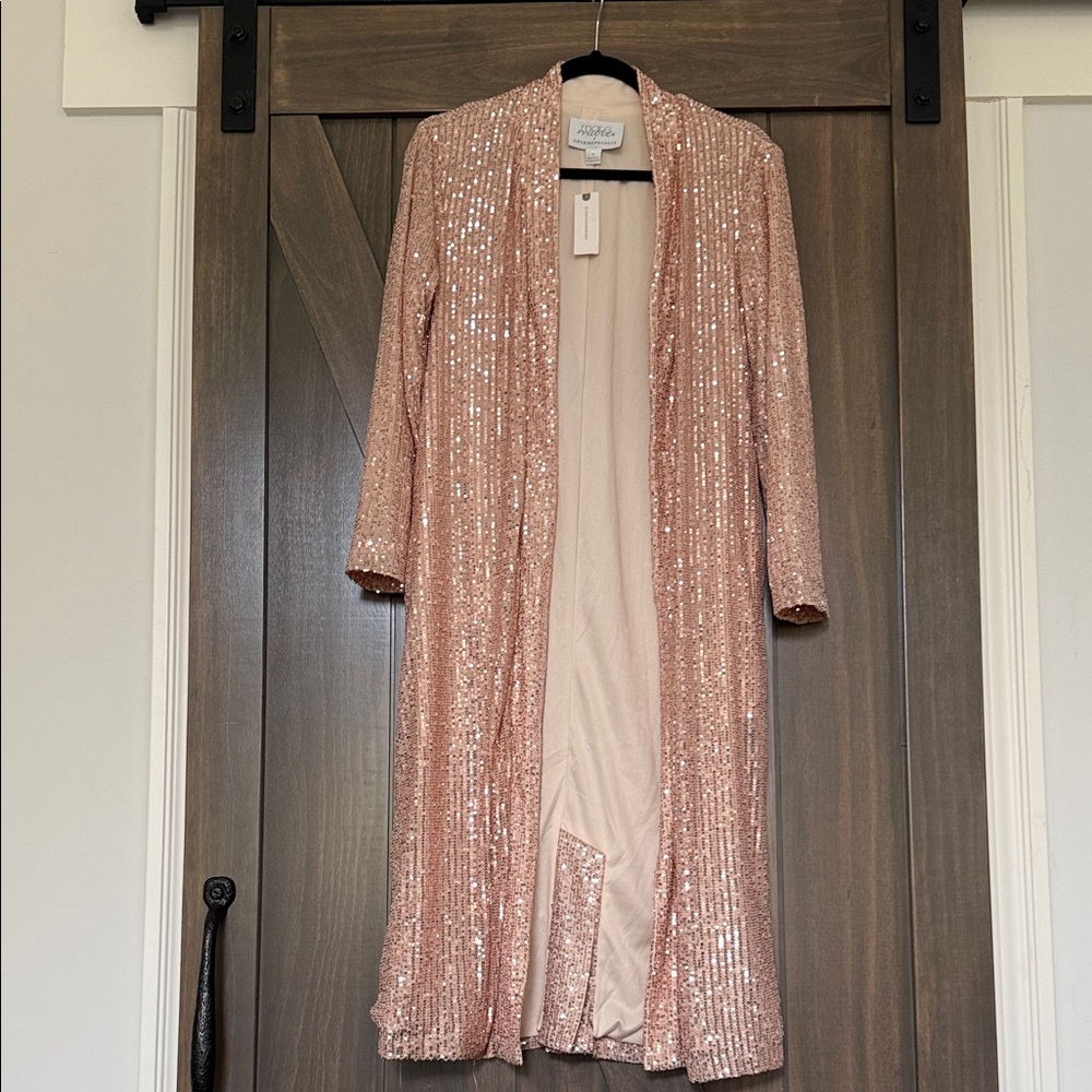 Anthropologie Sequin Longline Cardigan